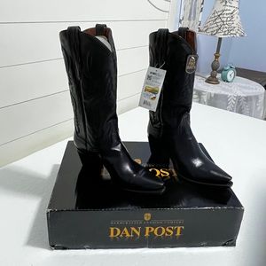 NIB Dan Post Women’s Black Cowboy Boots size 9